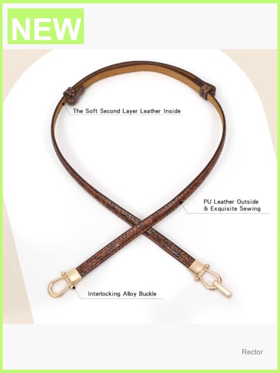 Skinny Waist Belt Adjustable Faux Leather Gold Buckle main image 6